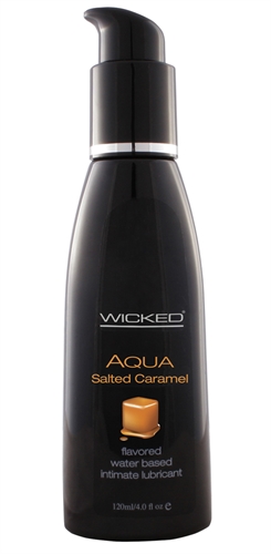 Aqua Salted Caramel Water-Based Lubricant - 4 Oz.