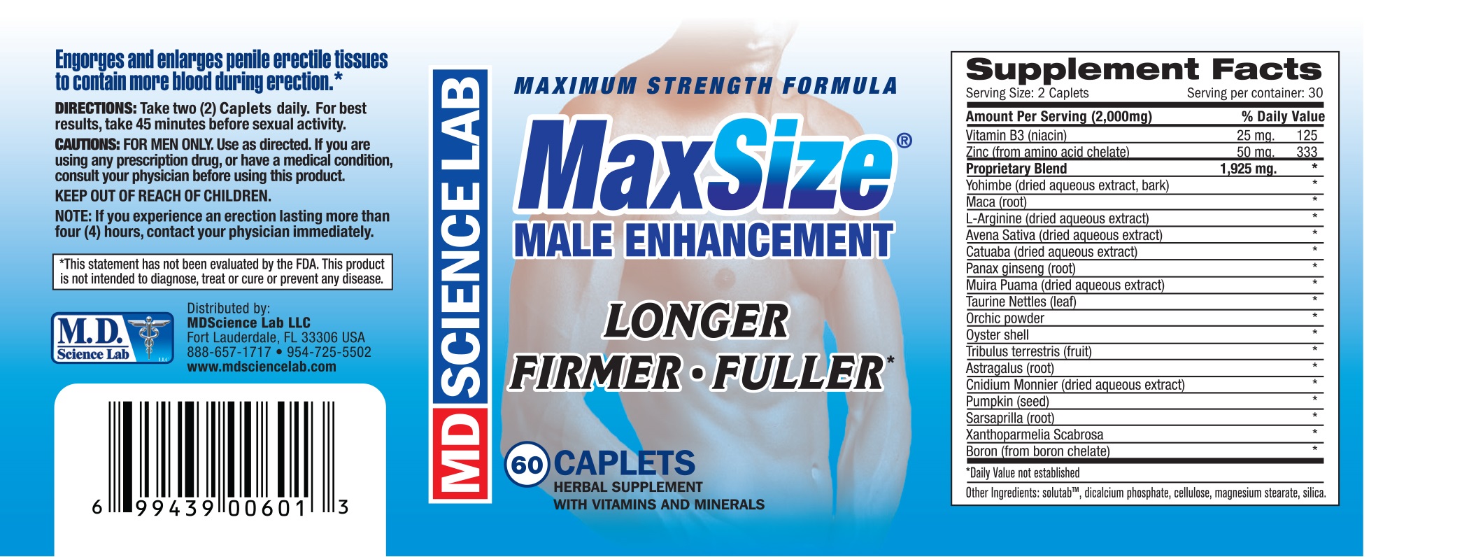 Max Size 60 Tablets - Each