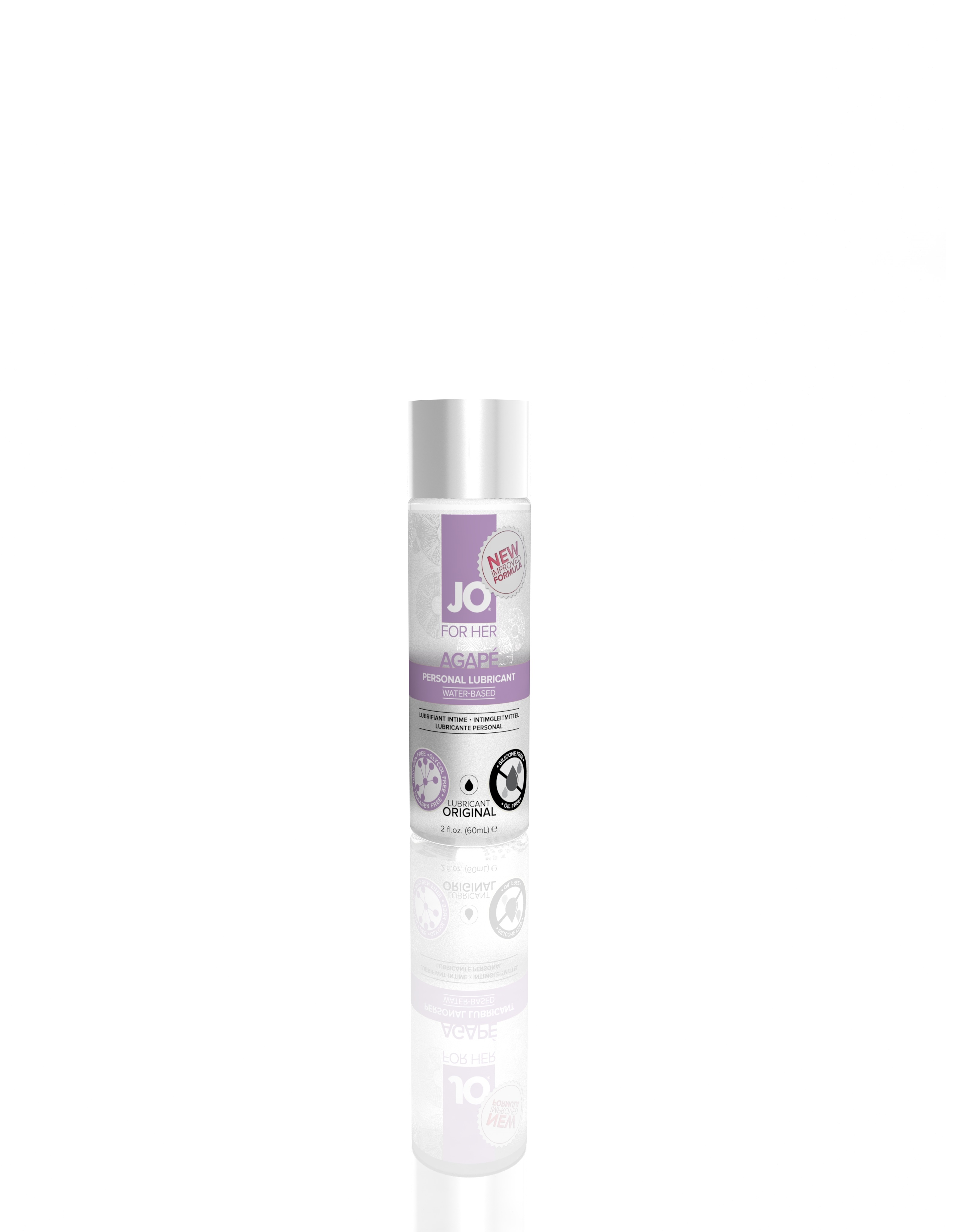 Jo for Her Agape Lubricant - 2 Fl. Oz./ 60 ml - Plus a Free 1 Fl. Oz./ 30ml Massage Glide