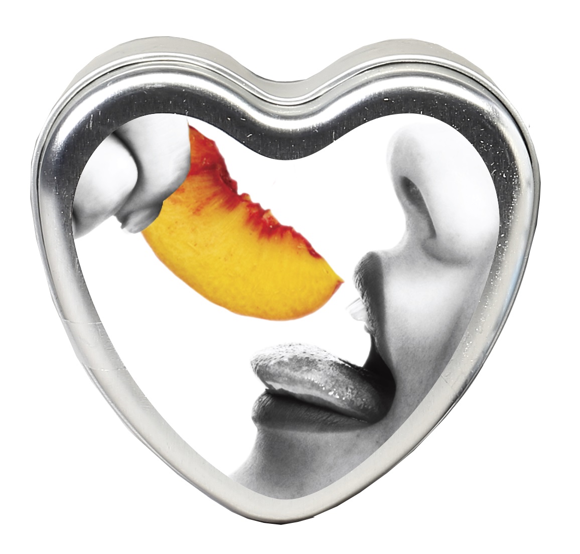 Edible Heart Candle - Peach - 4 Oz.