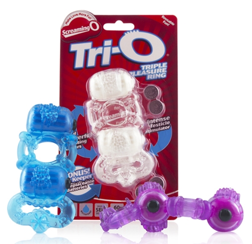 The Tri-O Triple Pleasure Ring - Each - Assorted Colors