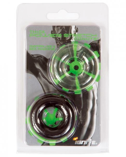 Thick Power Stretch Donuts - 2 Pack - Black and Clear