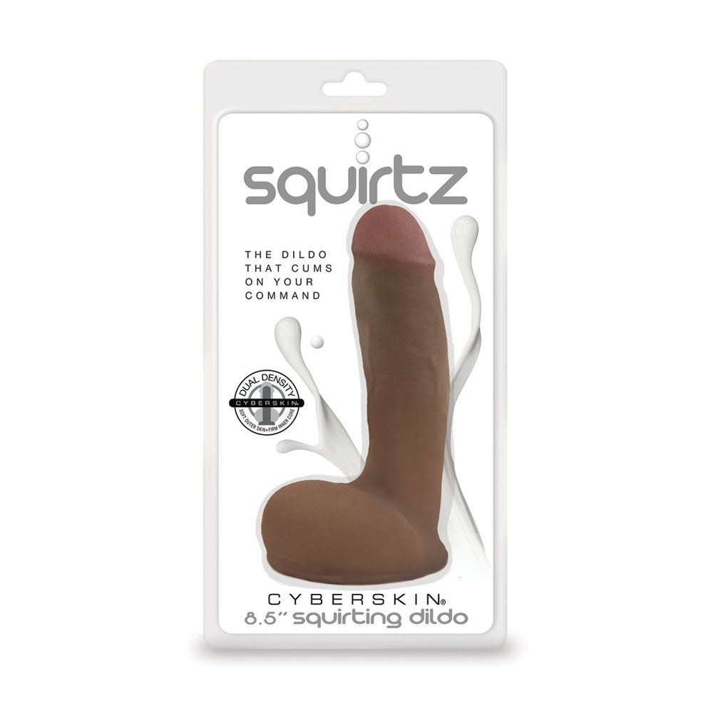 Squirtz Cyberskin 8.5" Squirting Dildo - Dark