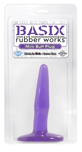 Basix Mini Butt Plug - Purple