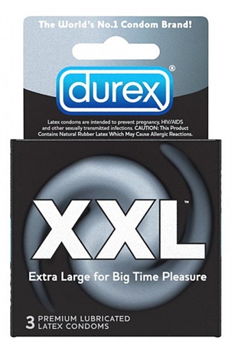 Durex XXL Lubricated Condoms - 3 Pack