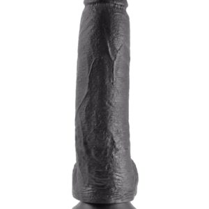 King Cock 9-Inch Cock With Balls - Black