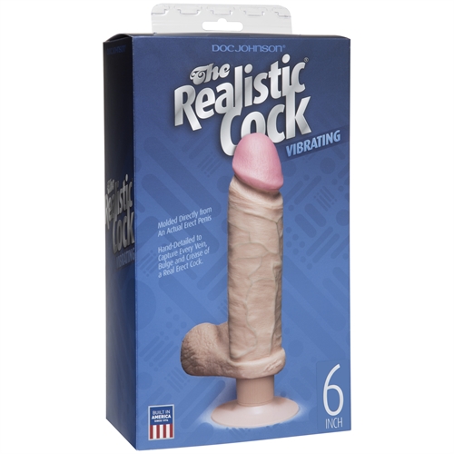 The Original Vibro Realistic Cocks 6-Inch - White