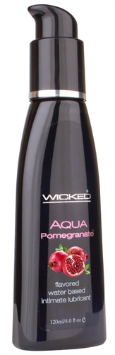 Aqua Pomegranate Flavored Water-Based Intimate Lubricant 2 Oz.