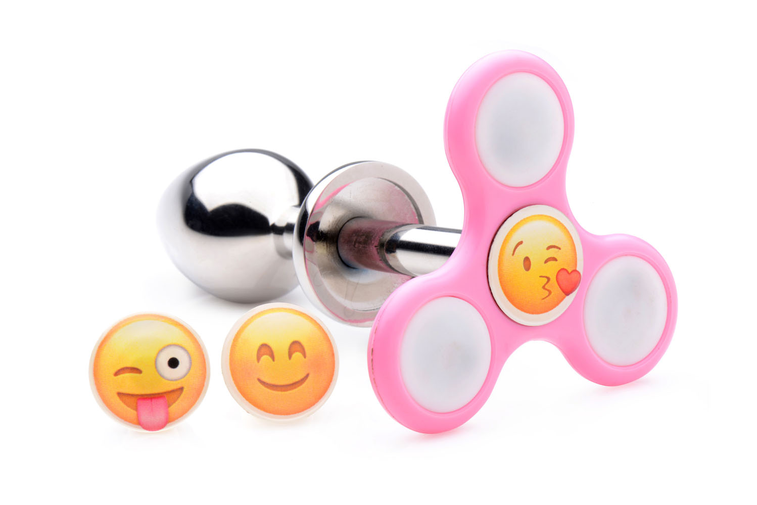 Frisky Happy Ass Spinner Fidget Spinner Anal Plug With 3 Magnetic Icons