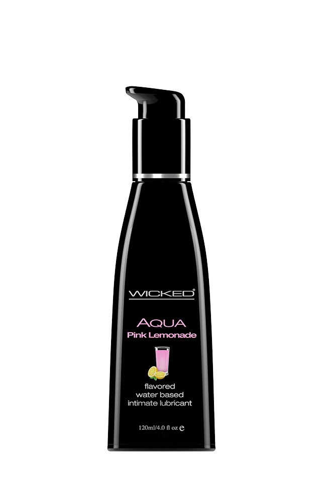 Aqua Pink Lemonade Flavored Water Based  Lubricant - 4 Oz. / 120 ml