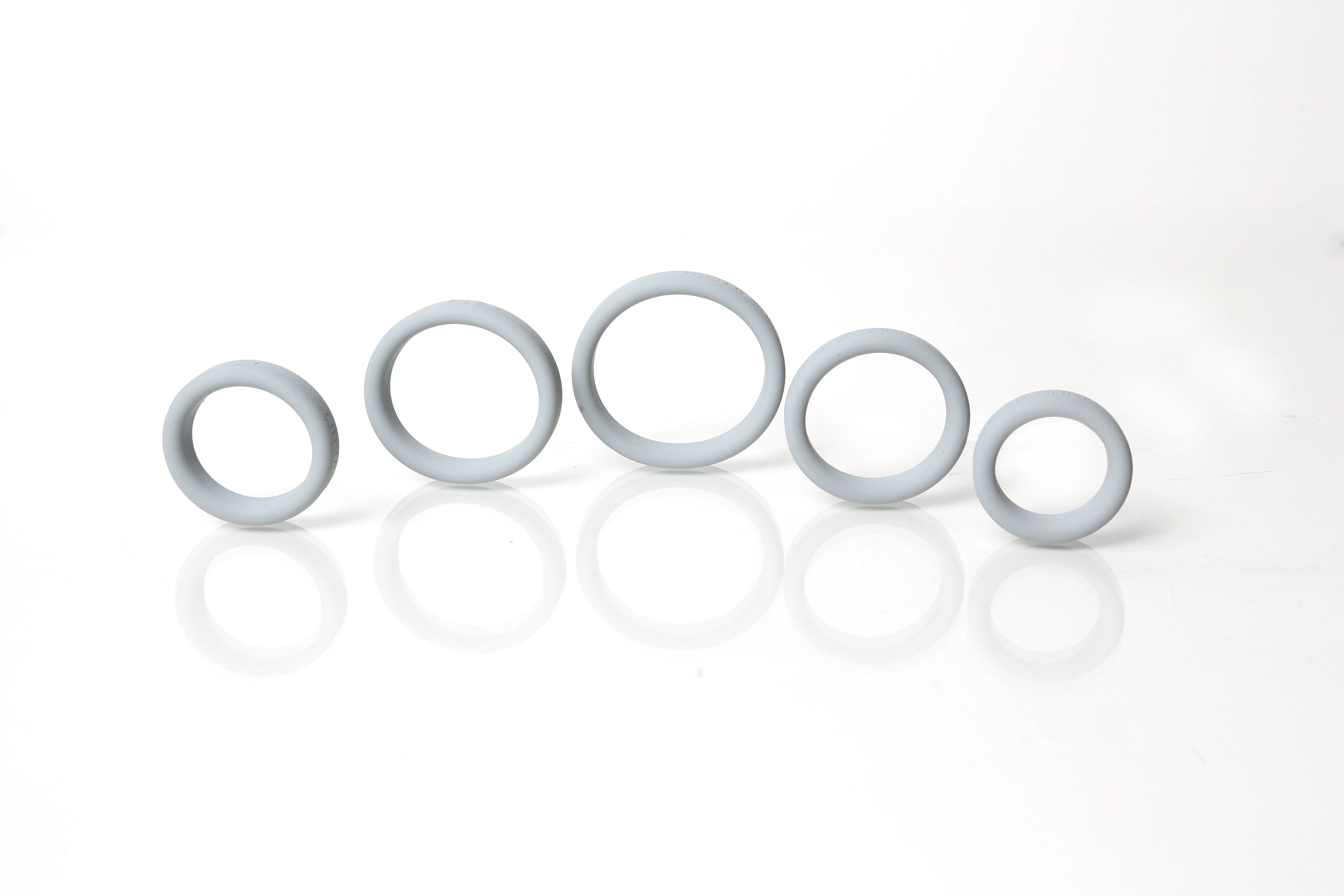 Boneyard Silicone Ring - Full Range 5 Pc Kit - Gray