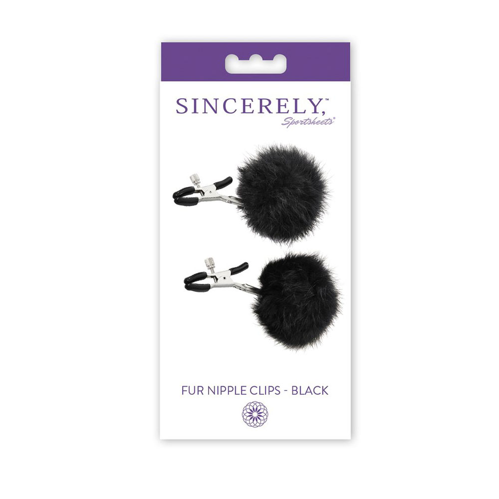 Sincerely Fur Nipple Clips - Black