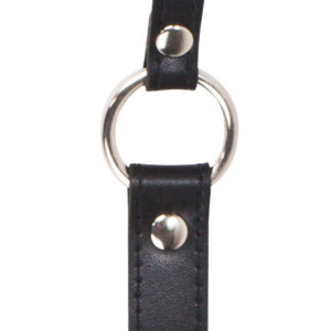 Ball Gag With Leather Straps - Black