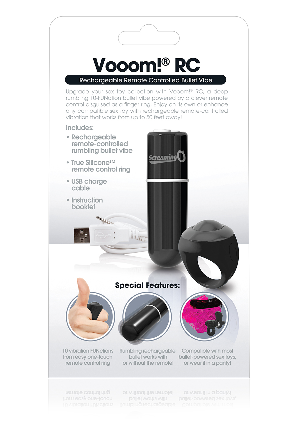 Charged Vooom Remote Control Bullet - Black