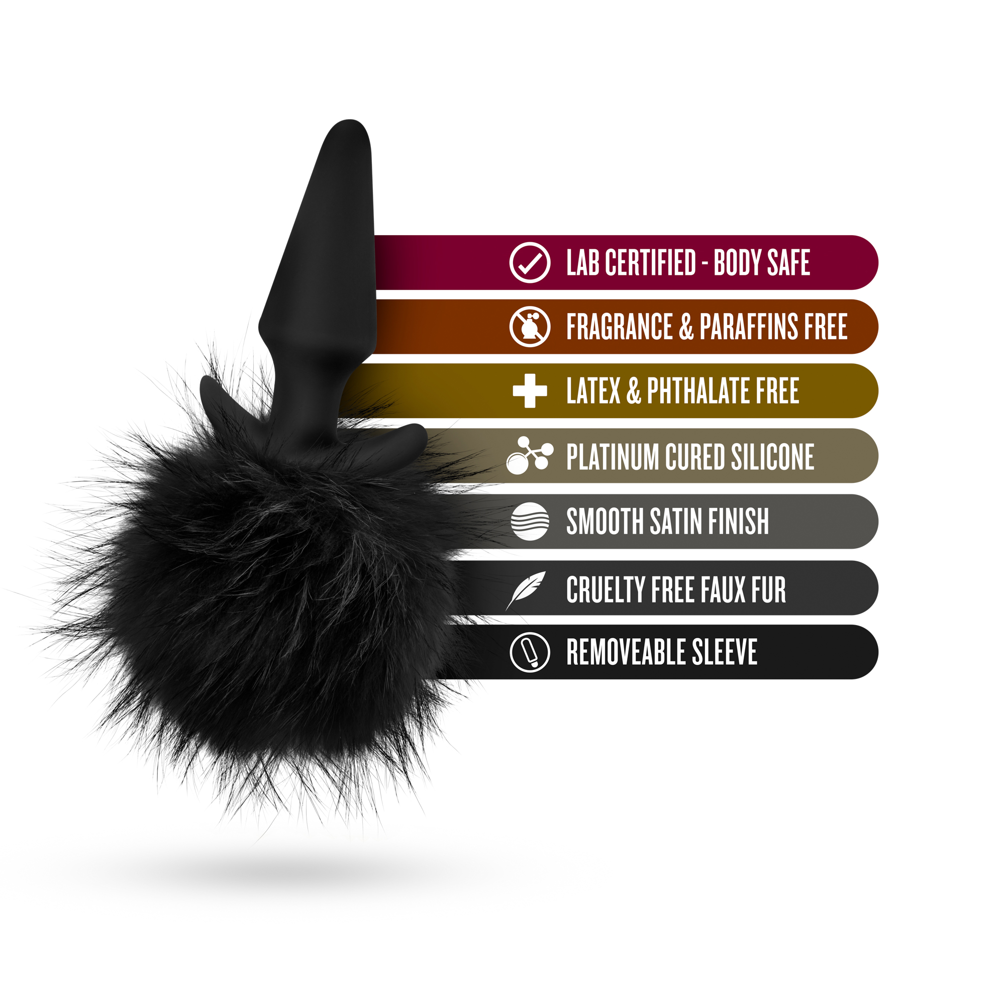 Pom Plugs Fur Pom Pom - Black