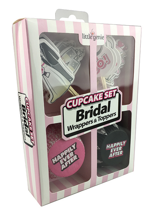 Cupcake Set - Bridal Wrappers & Toppers