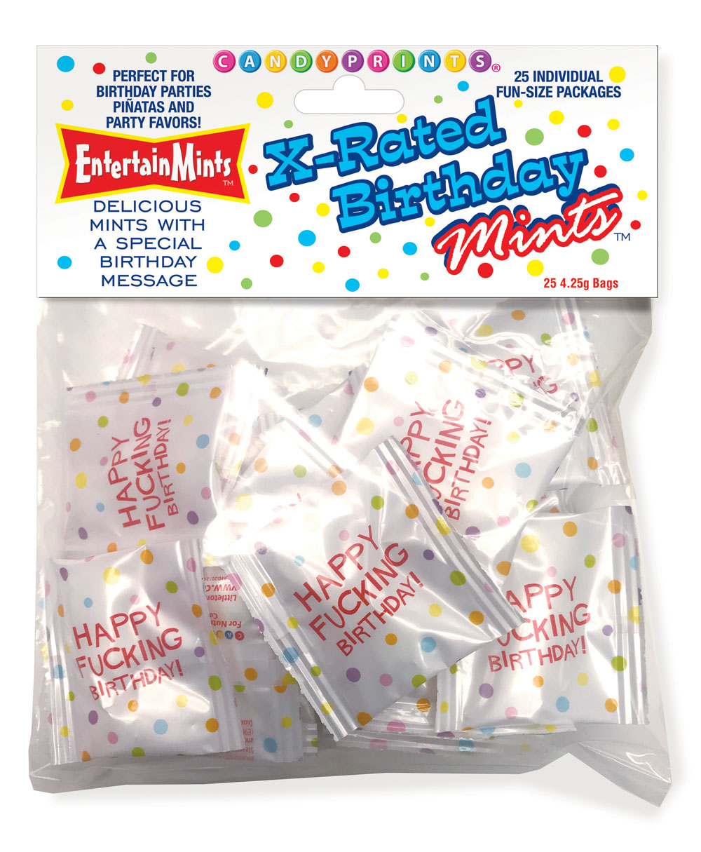 X-Rated Birthday Mints - 25 Individual Fun Size Packages